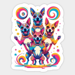 Dancing Dog Sticker